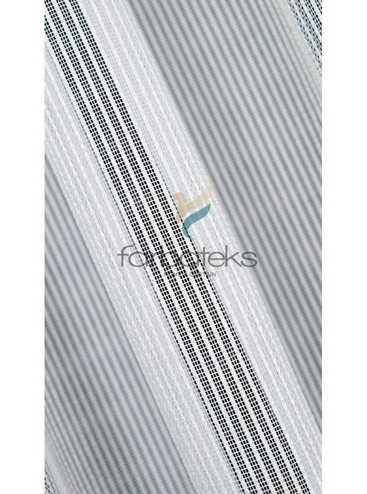 Exculusive Ekru Simli Çizgili Tül Perde Stripe Exculusive Ekru Simli Çizgili Tül Perde Stripe